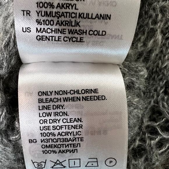 H&M Womens Infinity Scarf Gray Acrylic Open Knit - Picture 4 of 4